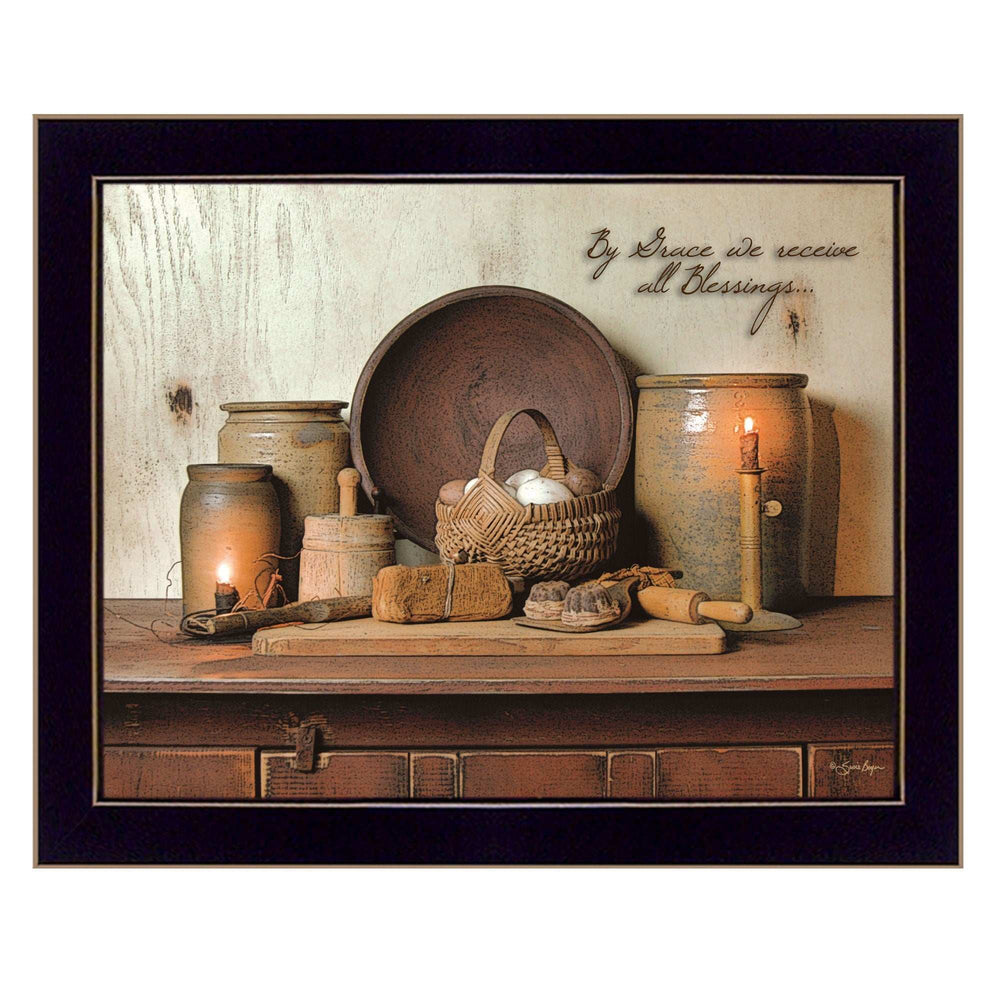 By Grace 1 Black Framed Print Wall Art - Homeroots - Flyclothing LLC