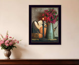 Basket and Blossoms Black Framed Print Wall Art - Homeroots - Flyclothing LLC