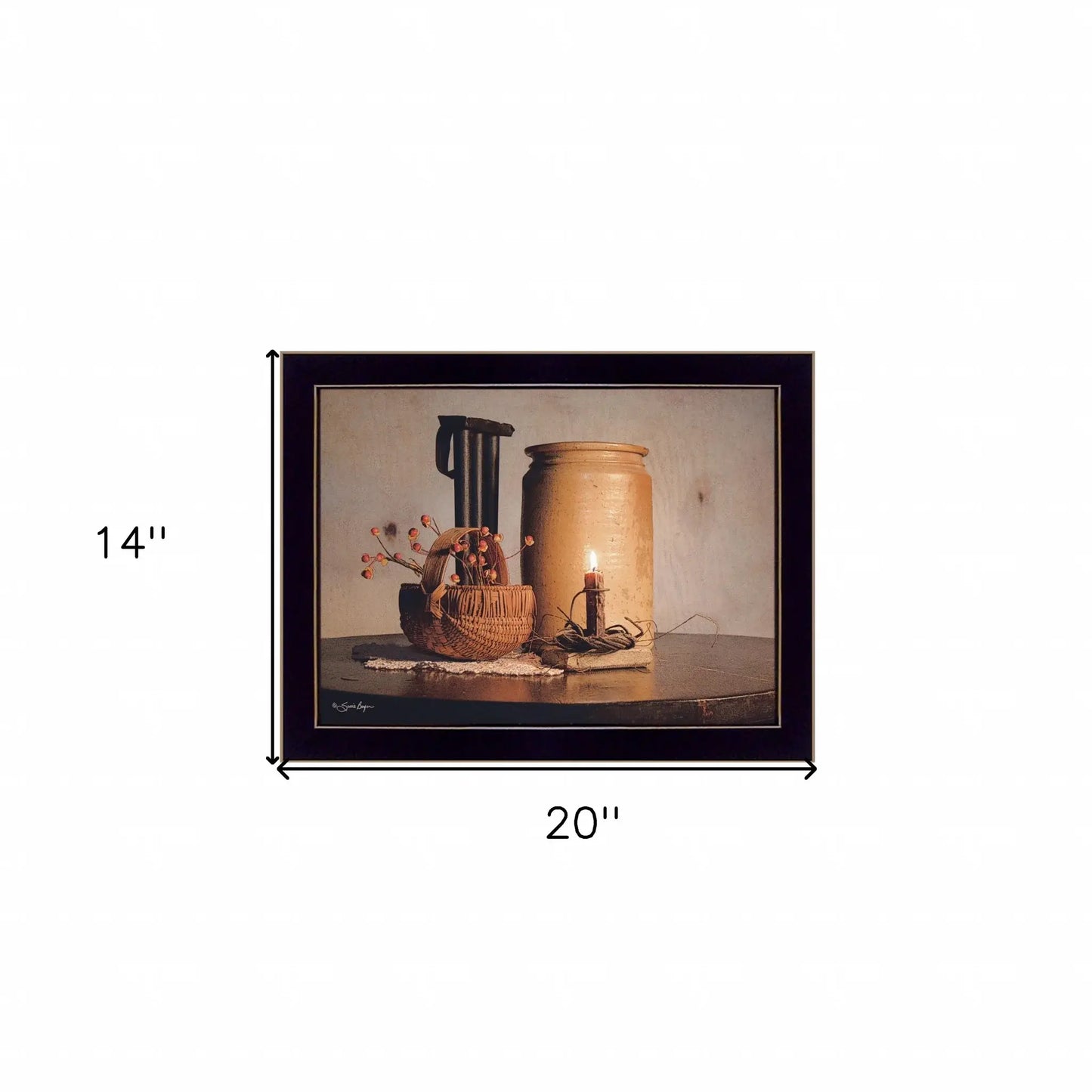 Bittersweet Basket 3 Black Framed Print Wall Art - Homeroots - Flyclothing LLC