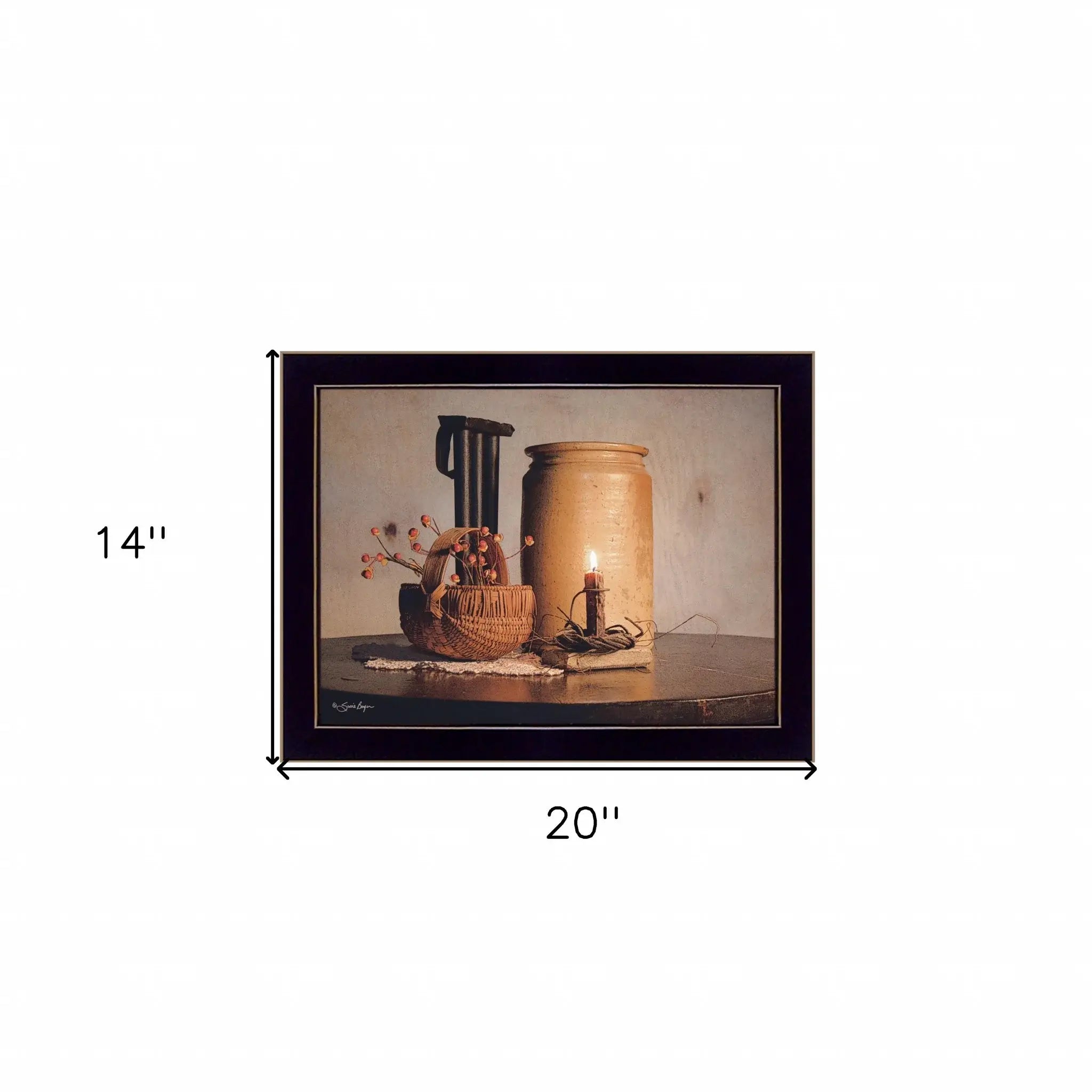 Bittersweet Basket 3 Black Framed Print Wall Art - Homeroots - Flyclothing LLC
