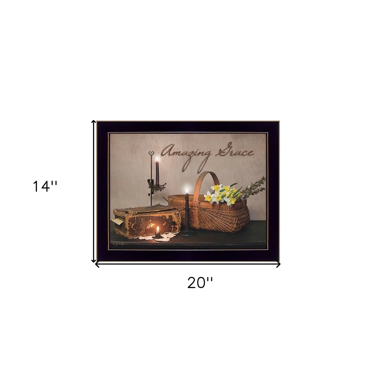 Amazing Grace 9 Black Framed Print Wall Art - Homeroots - Flyclothing LLC