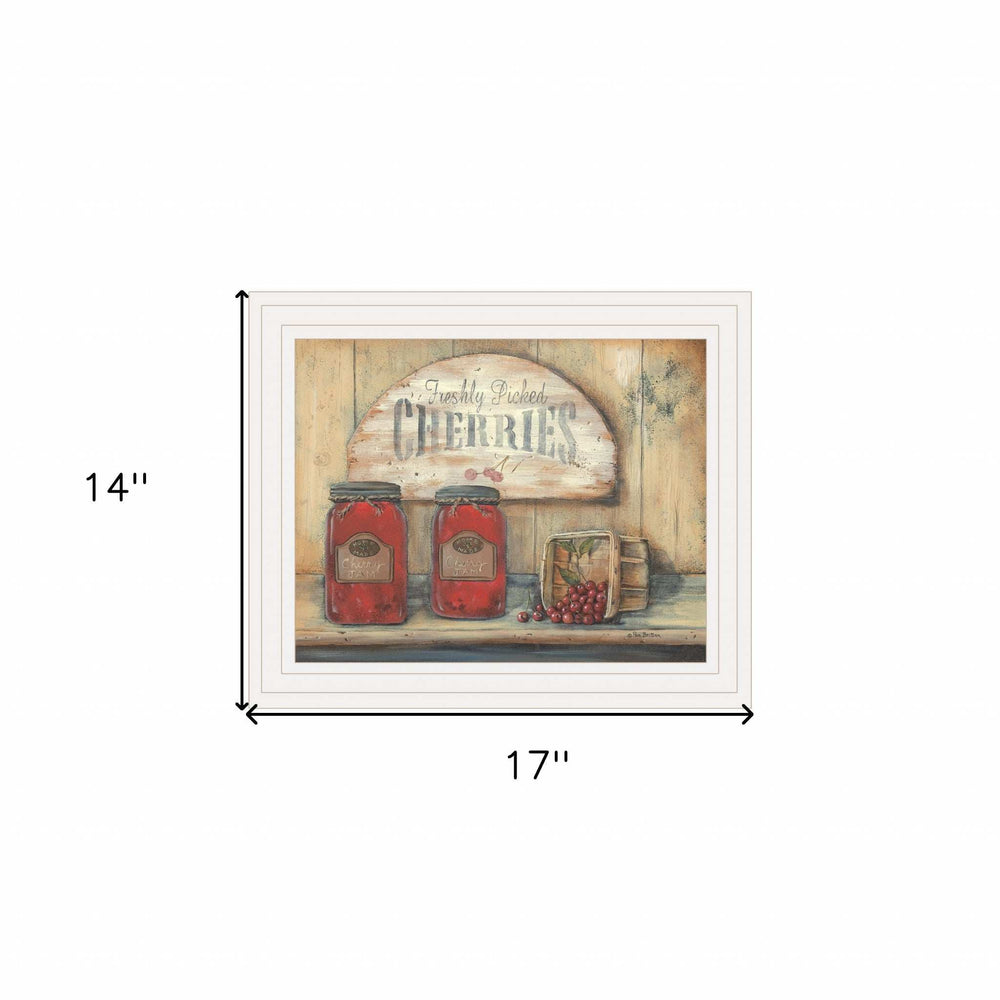 CHERRY JAM 3 White Framed Print Wall Art - Homeroots - Flyclothing LLC