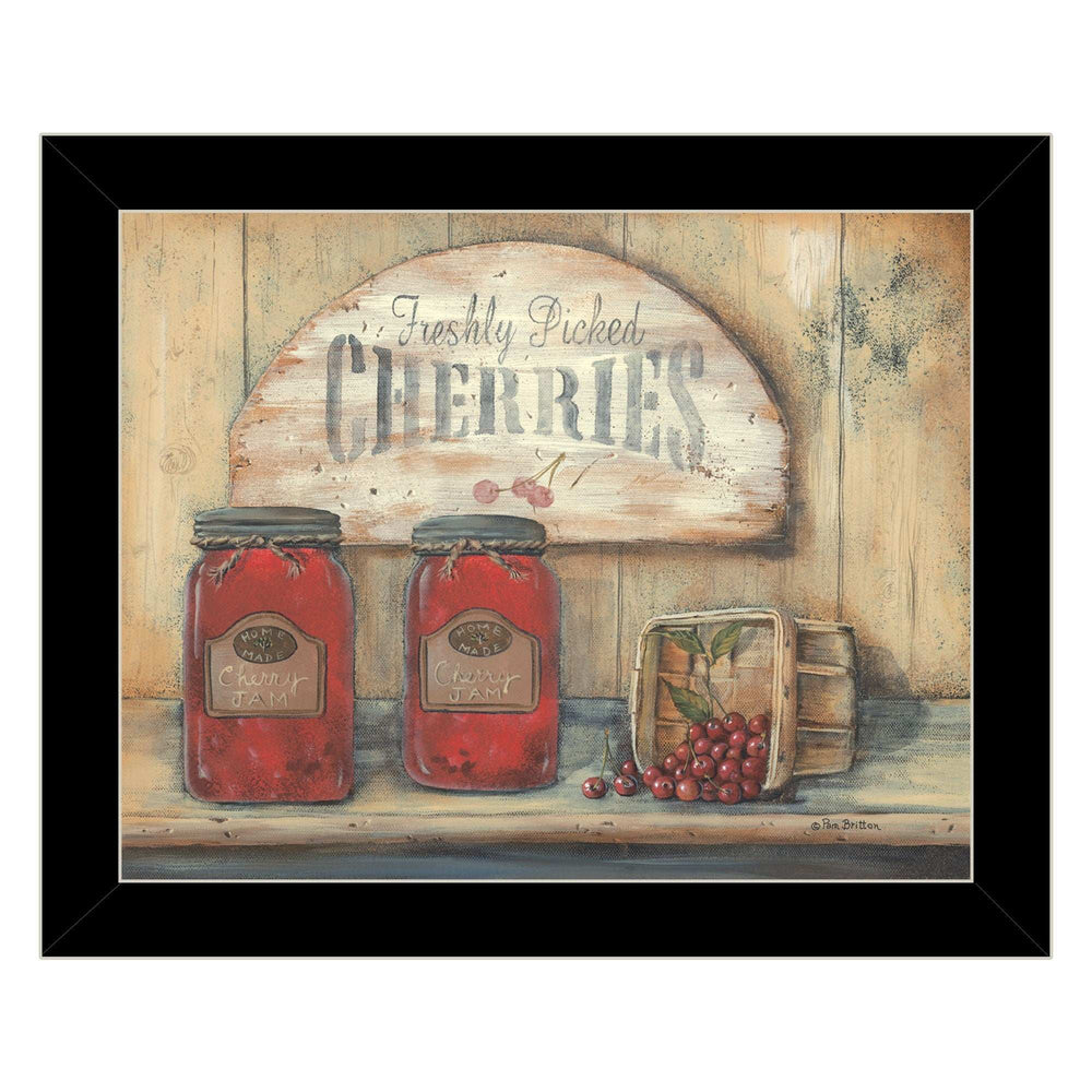 CHERRY JAM 4 Black Framed Print Wall Art - Homeroots - Flyclothing LLC