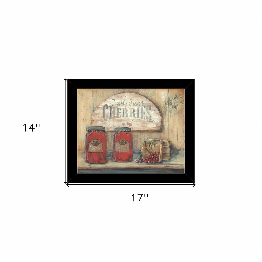 CHERRY JAM 4 Black Framed Print Wall Art - Homeroots - Flyclothing LLC