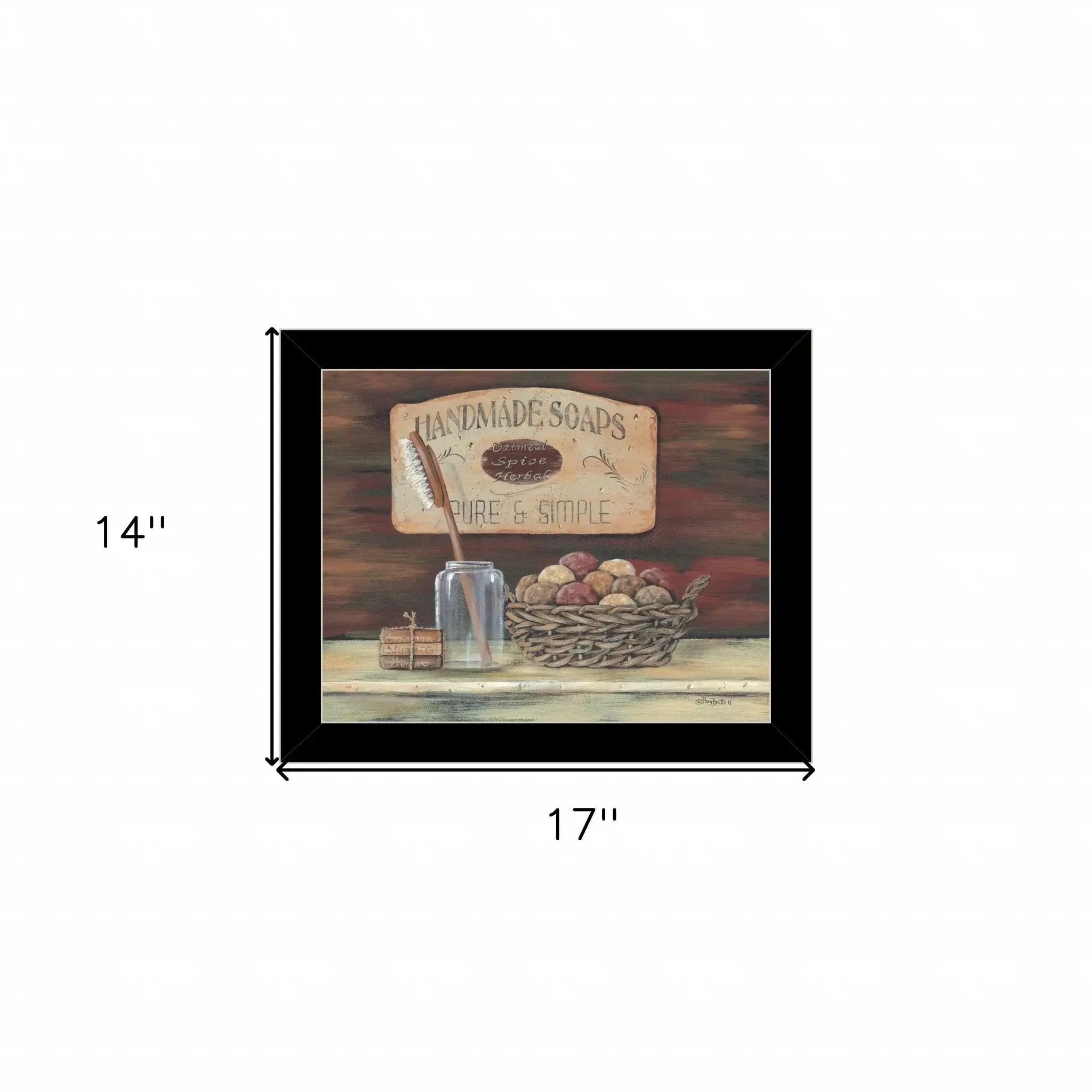HANDMADE SOAPS 5 Black Framed Print Bathroom Wall Art - Homeroots - Flyclothing LLC