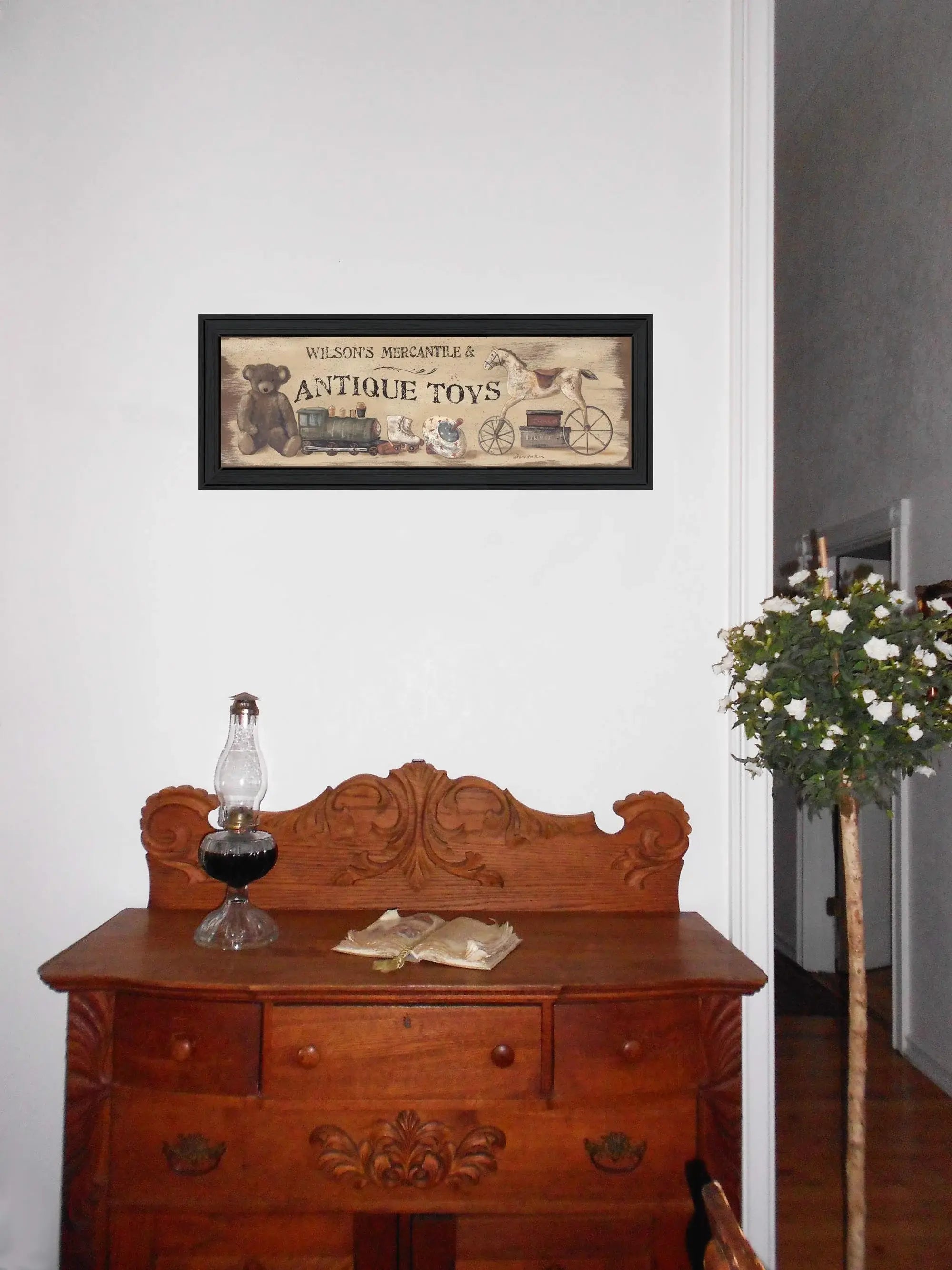 Antique Toys Black Framed Print Wall Art - Homeroots - Flyclothing LLC