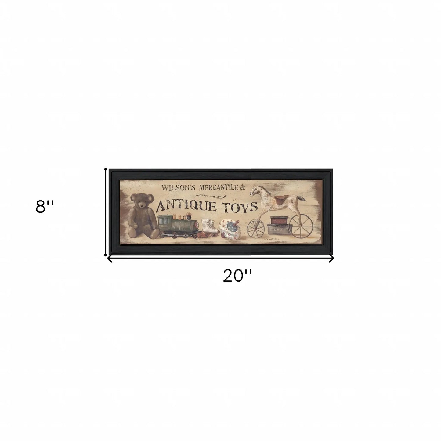 Antique Toys Black Framed Print Wall Art - Homeroots - Flyclothing LLC