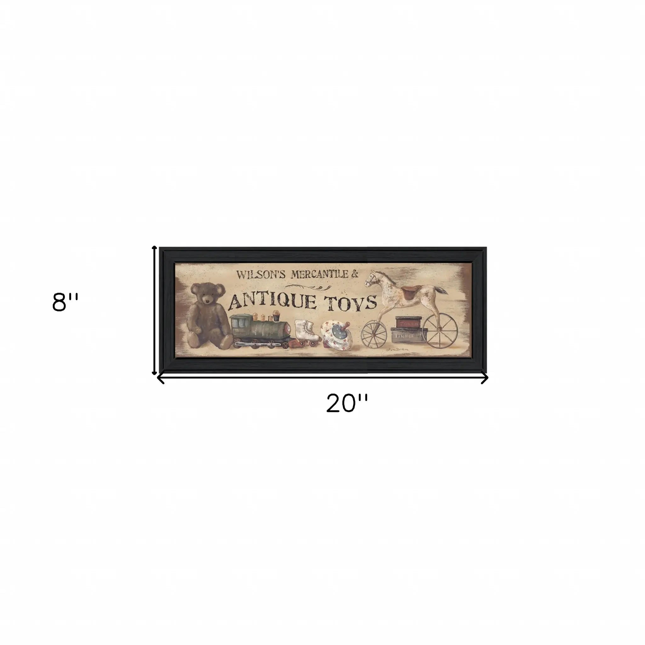 Antique Toys Black Framed Print Wall Art - Homeroots - Flyclothing LLC
