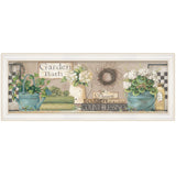 Garden Bath 1 White Framed Print Bathroom Wall Art - Homeroots - Flyclothing LLC