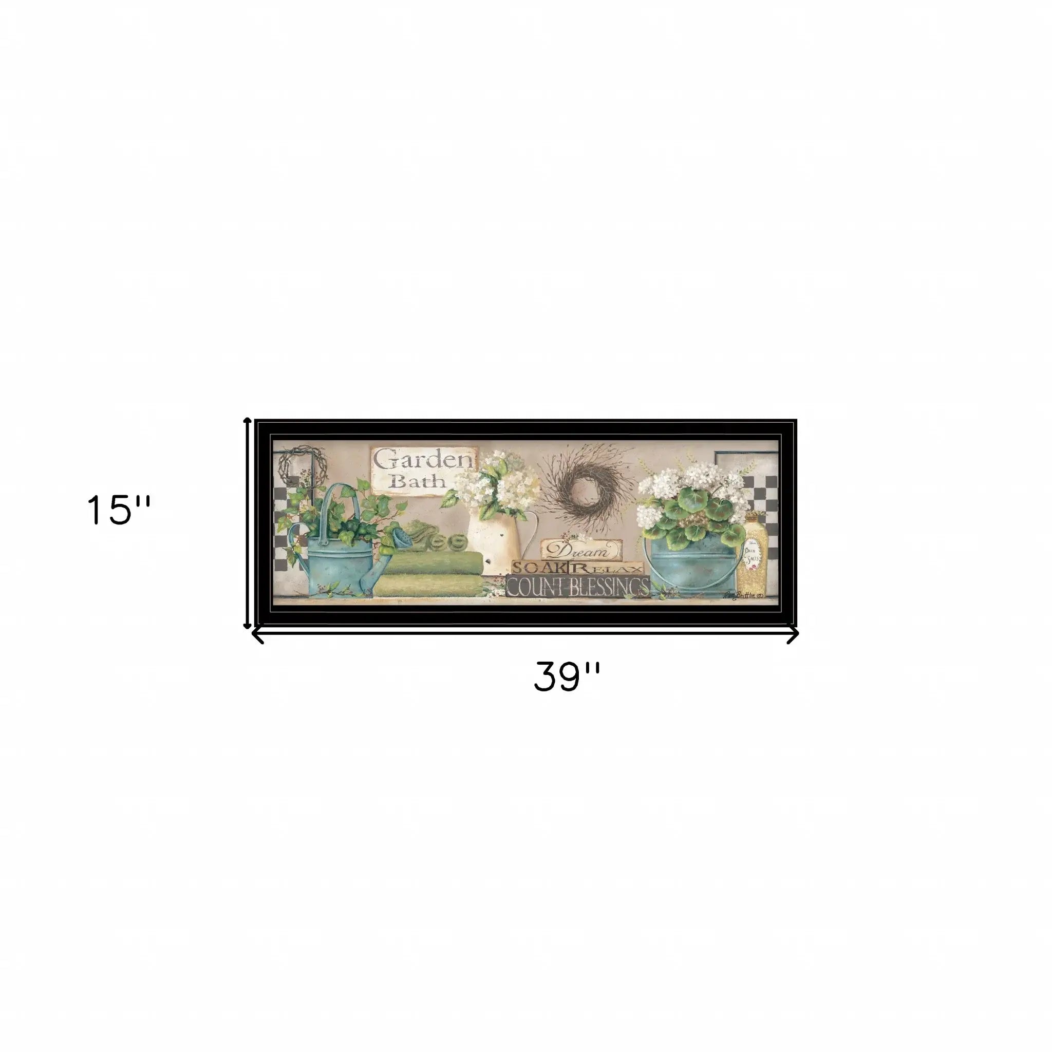 Garden Bath 2 Black Framed Print Bathroom Wall Art - Homeroots - Flyclothing LLC