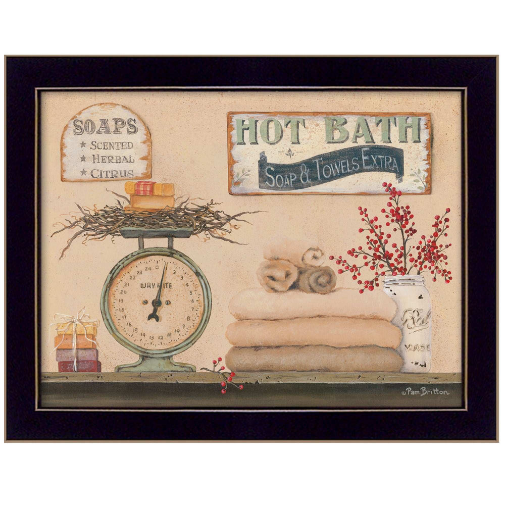 Hot Bath 9 Black Framed Print Bathroom Wall Art - Homeroots - Flyclothing LLC