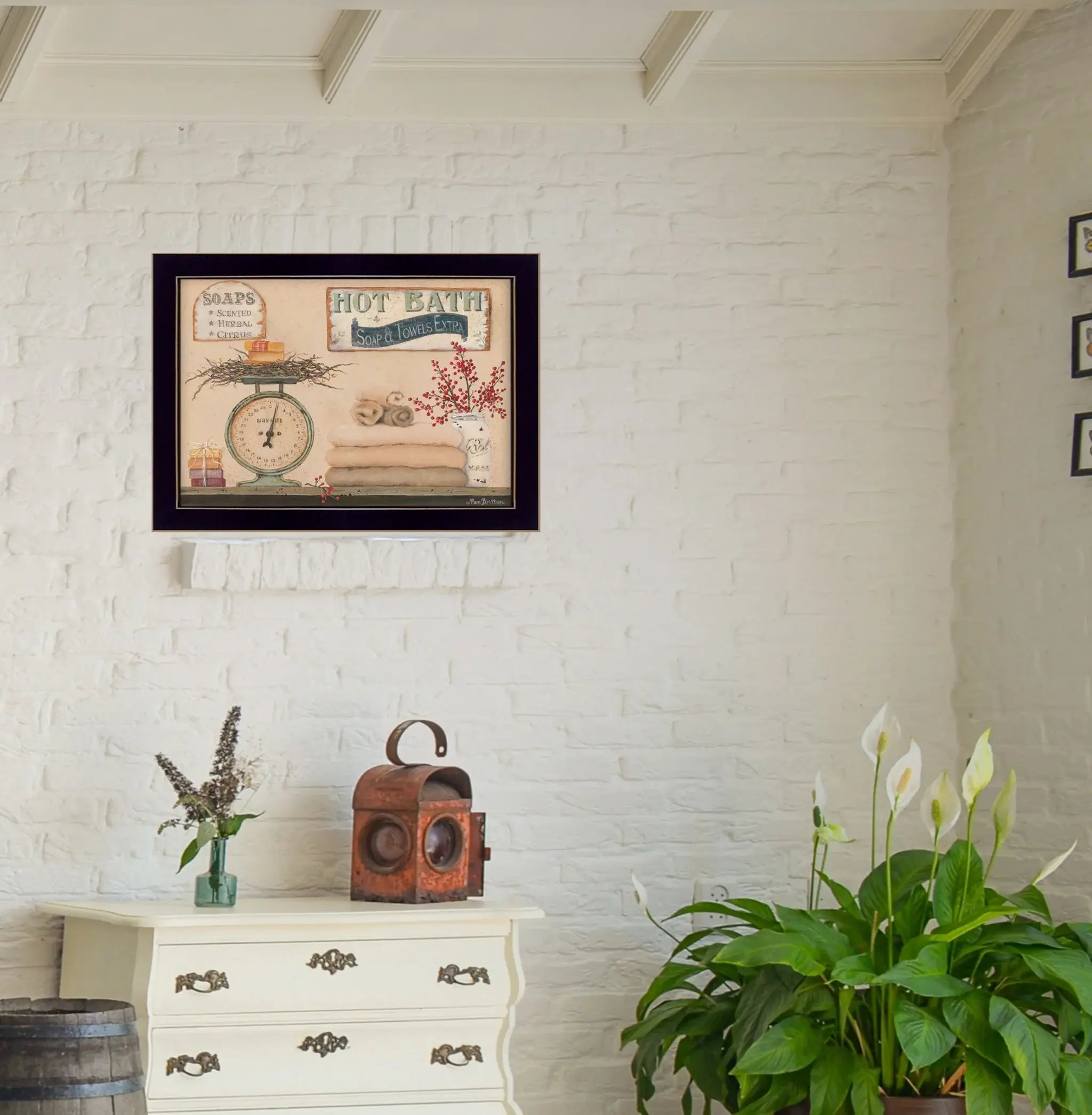 Hot Bath 9 Black Framed Print Bathroom Wall Art - Homeroots - Flyclothing LLC
