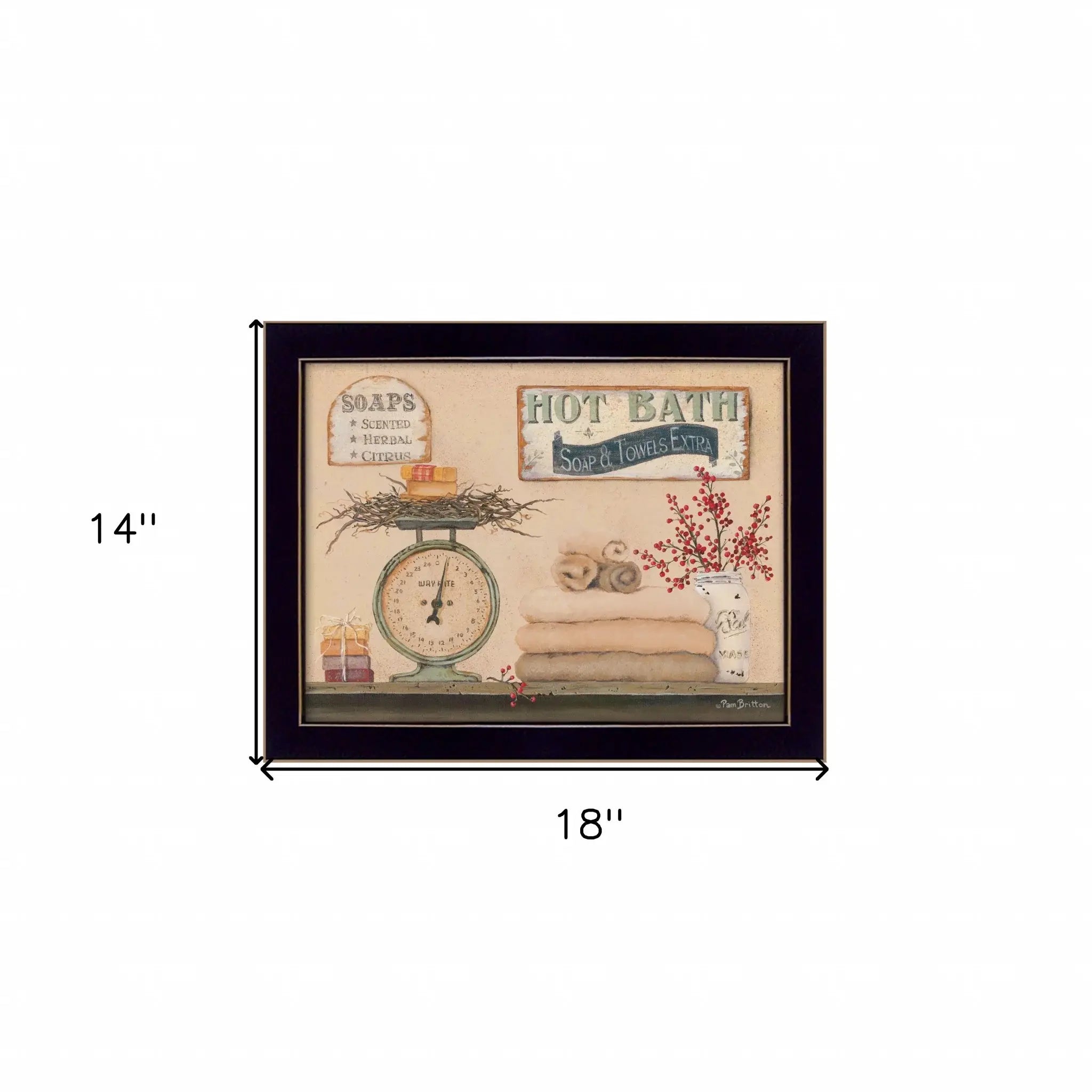 Hot Bath 9 Black Framed Print Bathroom Wall Art - Homeroots - Flyclothing LLC