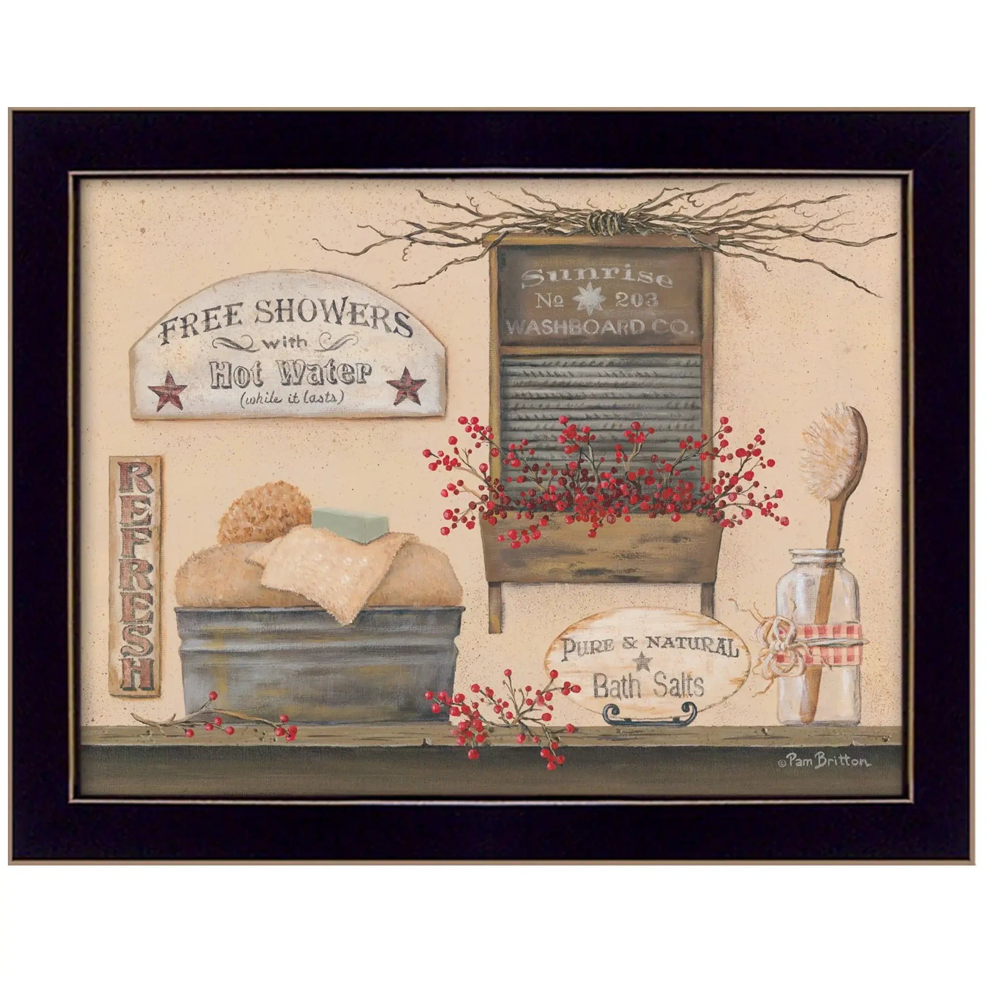 Free Showers 1 Black Framed Print Wall Art - Homeroots - Flyclothing LLC
