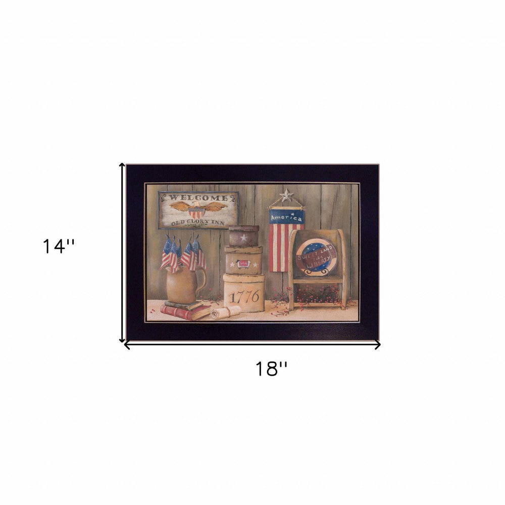 Sweet Land of Liberty 1 Black Framed Print Wall Art - Homeroots - Flyclothing LLC