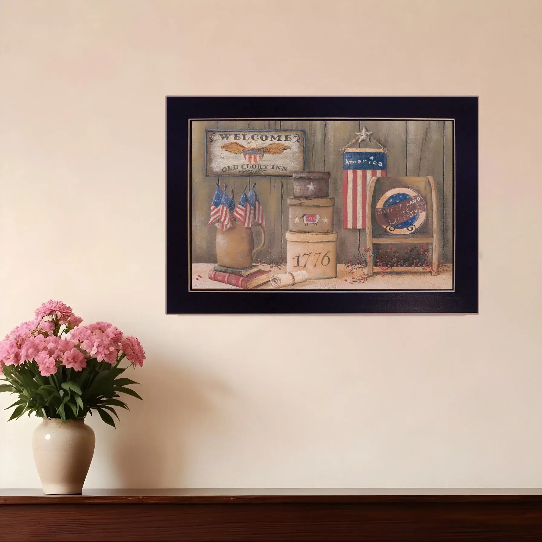 Sweet Land of Liberty 1 Black Framed Print Wall Art - Homeroots - Flyclothing LLC