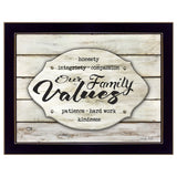 Our Family Values 1 Black Framed Print Wall Art - Homeroots - Flyclothing LLC