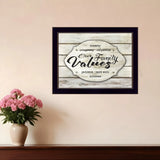 Our Family Values 1 Black Framed Print Wall Art - Homeroots - Flyclothing LLC