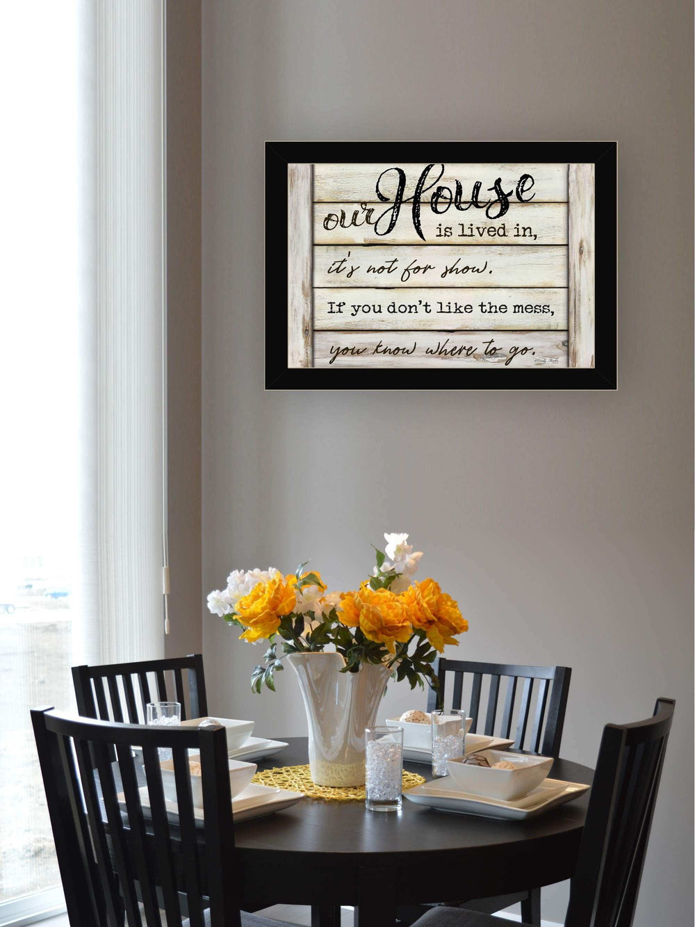 Our House is Lived In 1 Black Framed Print Wall Art - Homeroots - Flyclothing LLC
