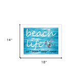Beach Life 3 White Framed Print Wall Art - Homeroots - Flyclothing LLC