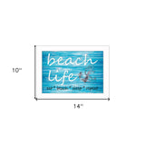 Beach Life 2 White Picture Frame Print Wall Art - Homeroots - Flyclothing LLC