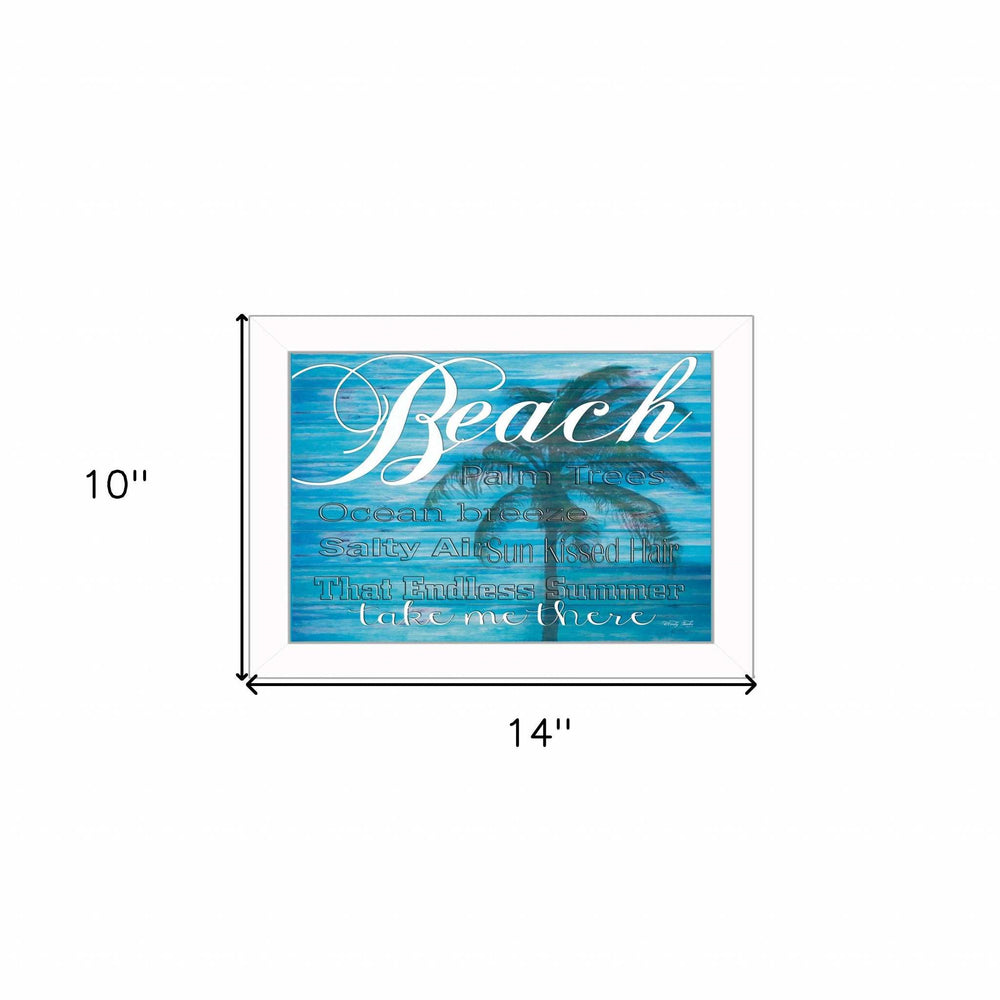 Take Me There 2 White Framed Print Wall Art - Homeroots - Flyclothing LLC