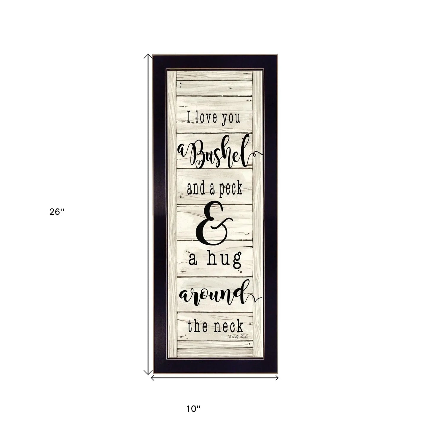 Hug Around the Neck Black Framed Print Wall Art - Homeroots - Flyclothing LLC