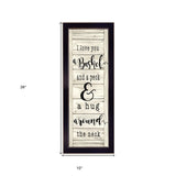 Hug Around the Neck Black Framed Print Wall Art - Homeroots - Flyclothing LLC