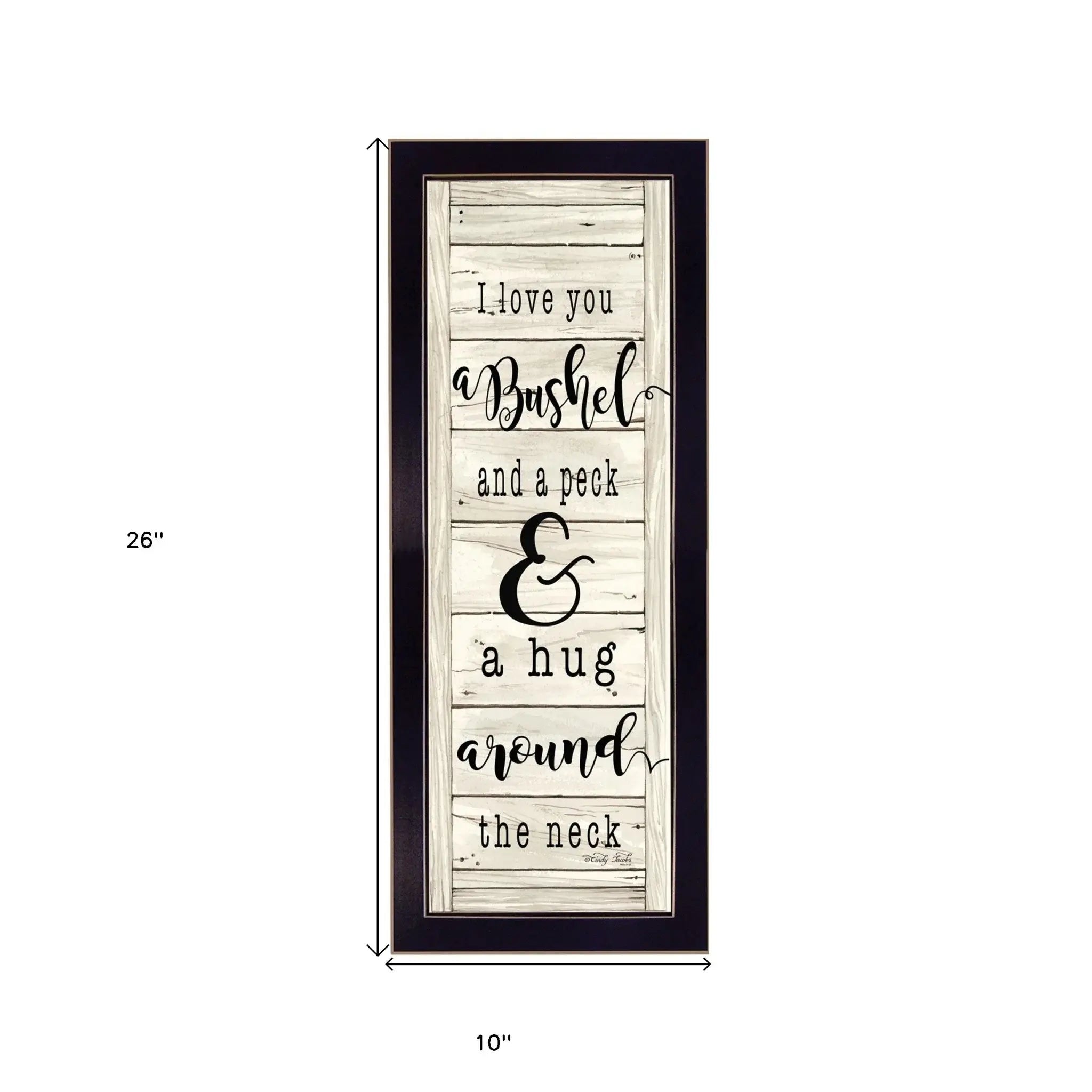 Hug Around the Neck Black Framed Print Wall Art - Homeroots - Flyclothing LLC