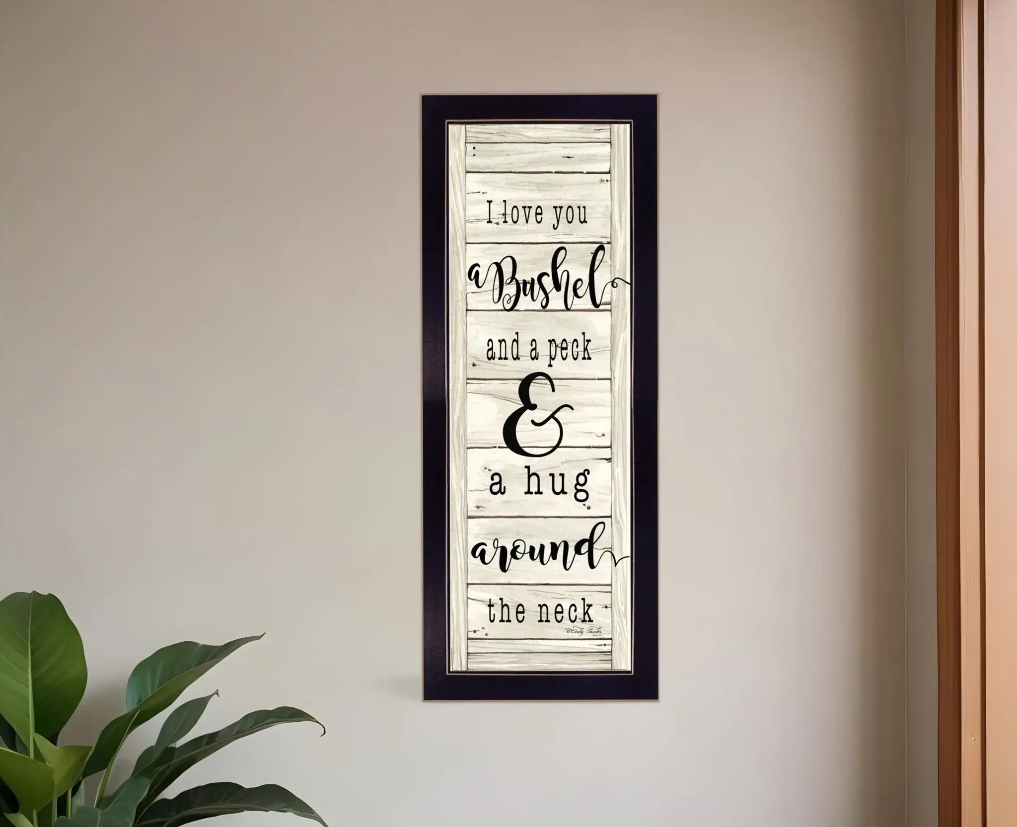 Hug Around the Neck Black Framed Print Wall Art - Homeroots - Flyclothing LLC