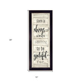 Be Grateful Black Framed Print Wall Art - Homeroots - Flyclothing LLC