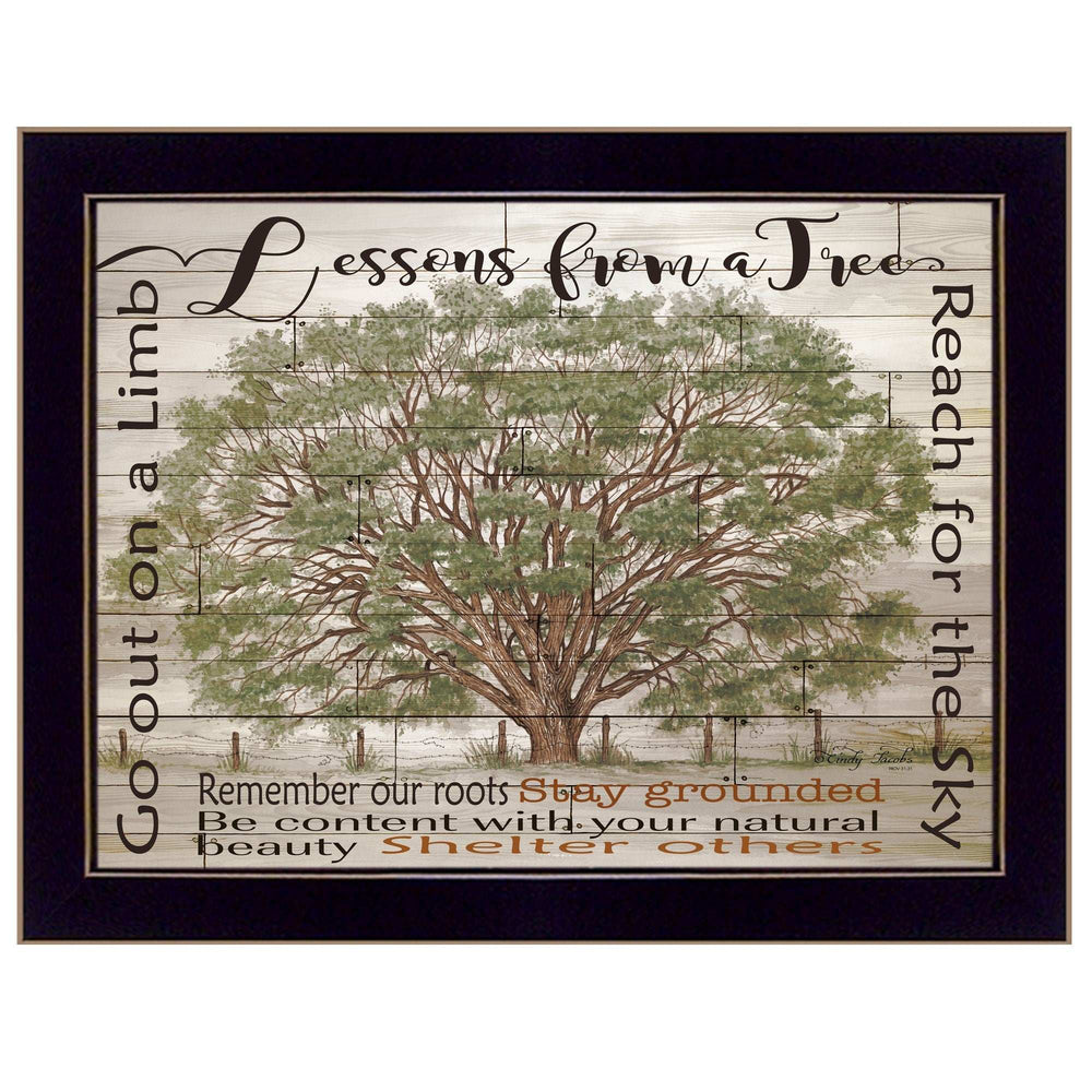 Lessons from a Tree Black Framed Print Wall Art - Homeroots - Flyclothing LLC
