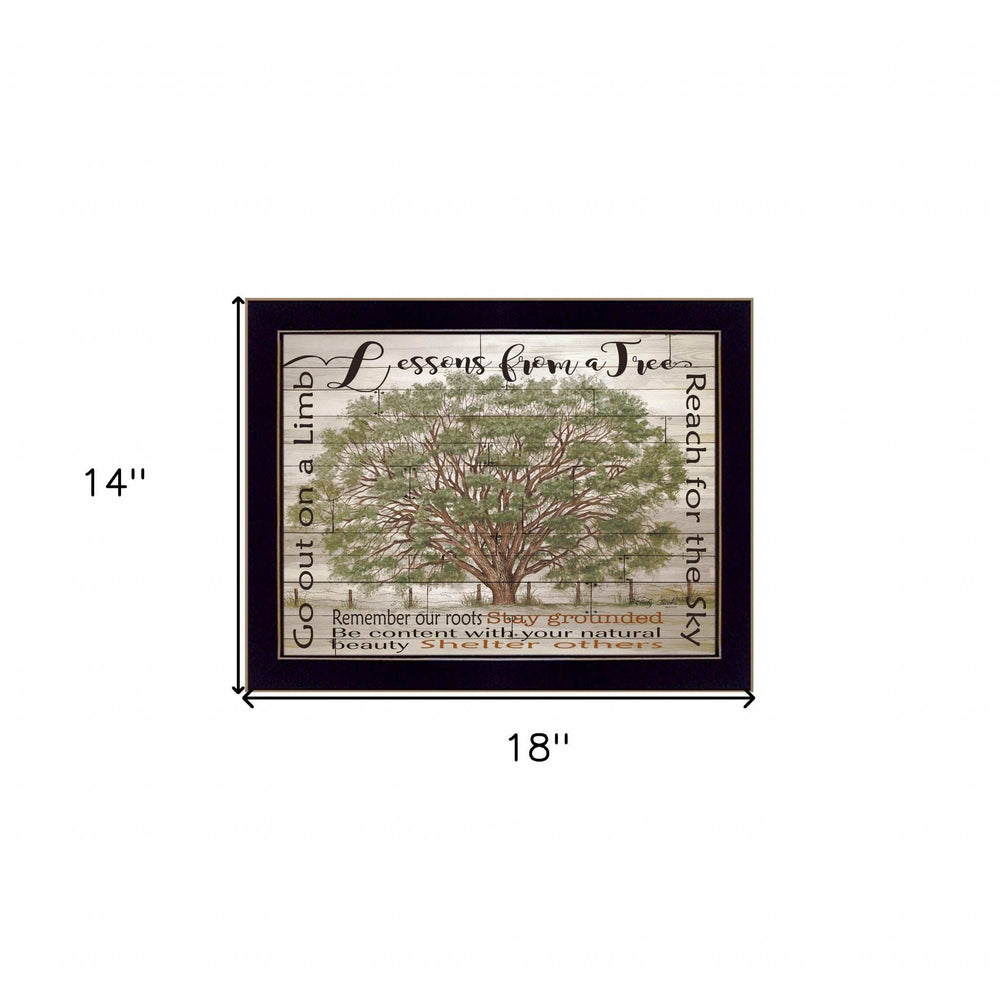 Lessons from a Tree Black Framed Print Wall Art - Homeroots - Flyclothing LLC