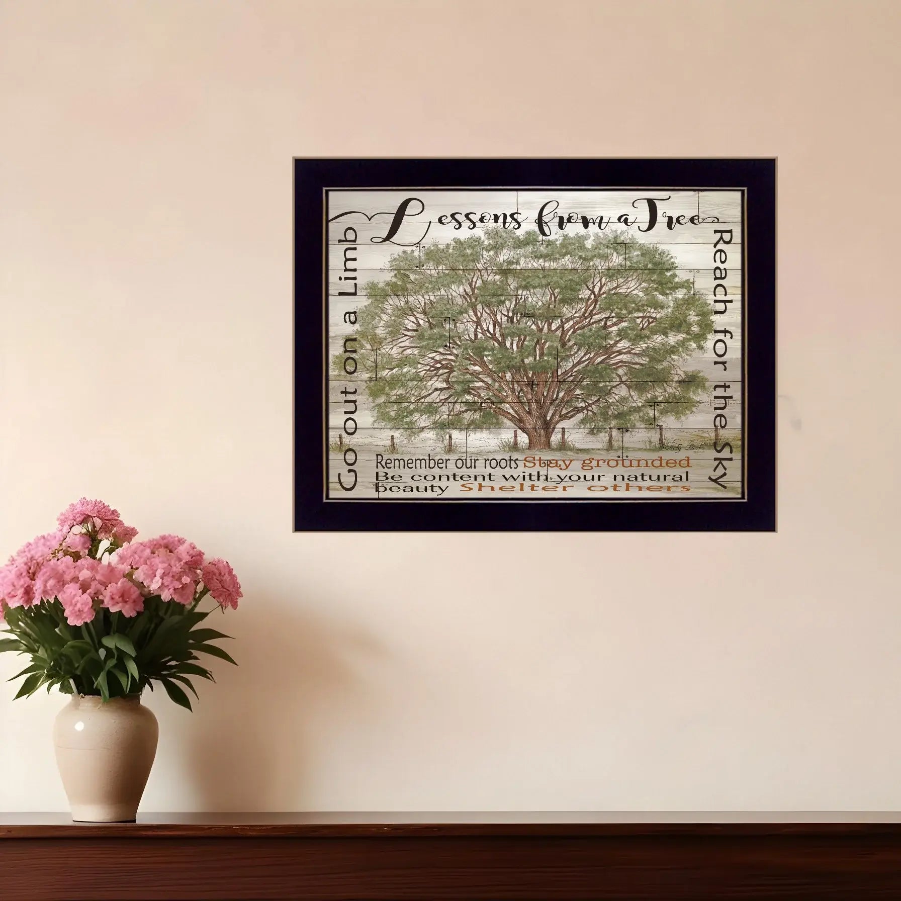 Lessons from a Tree Black Framed Print Wall Art - Homeroots - Flyclothing LLC