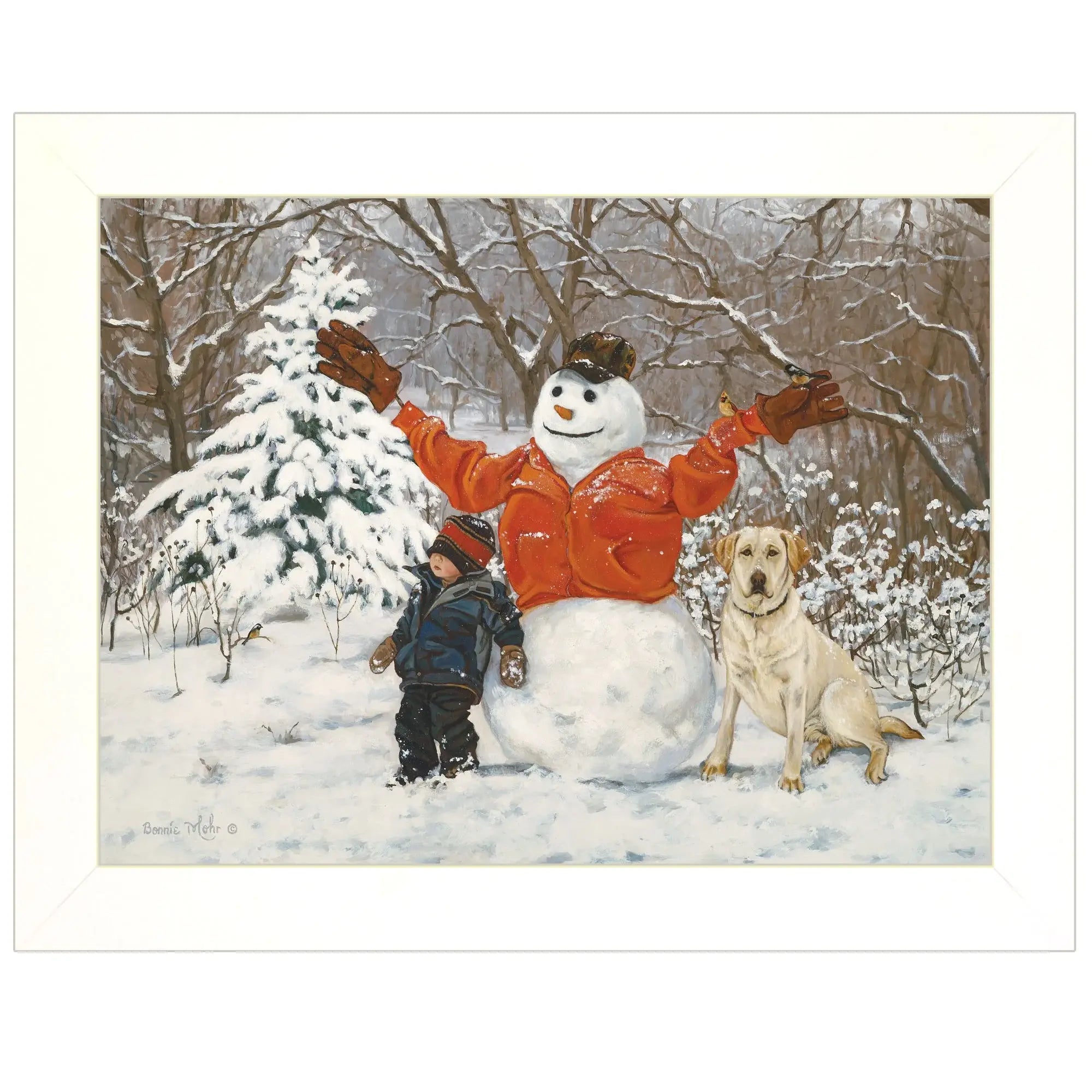 Buddies 1 White Framed Print Wall Art - Homeroots - Flyclothing LLC