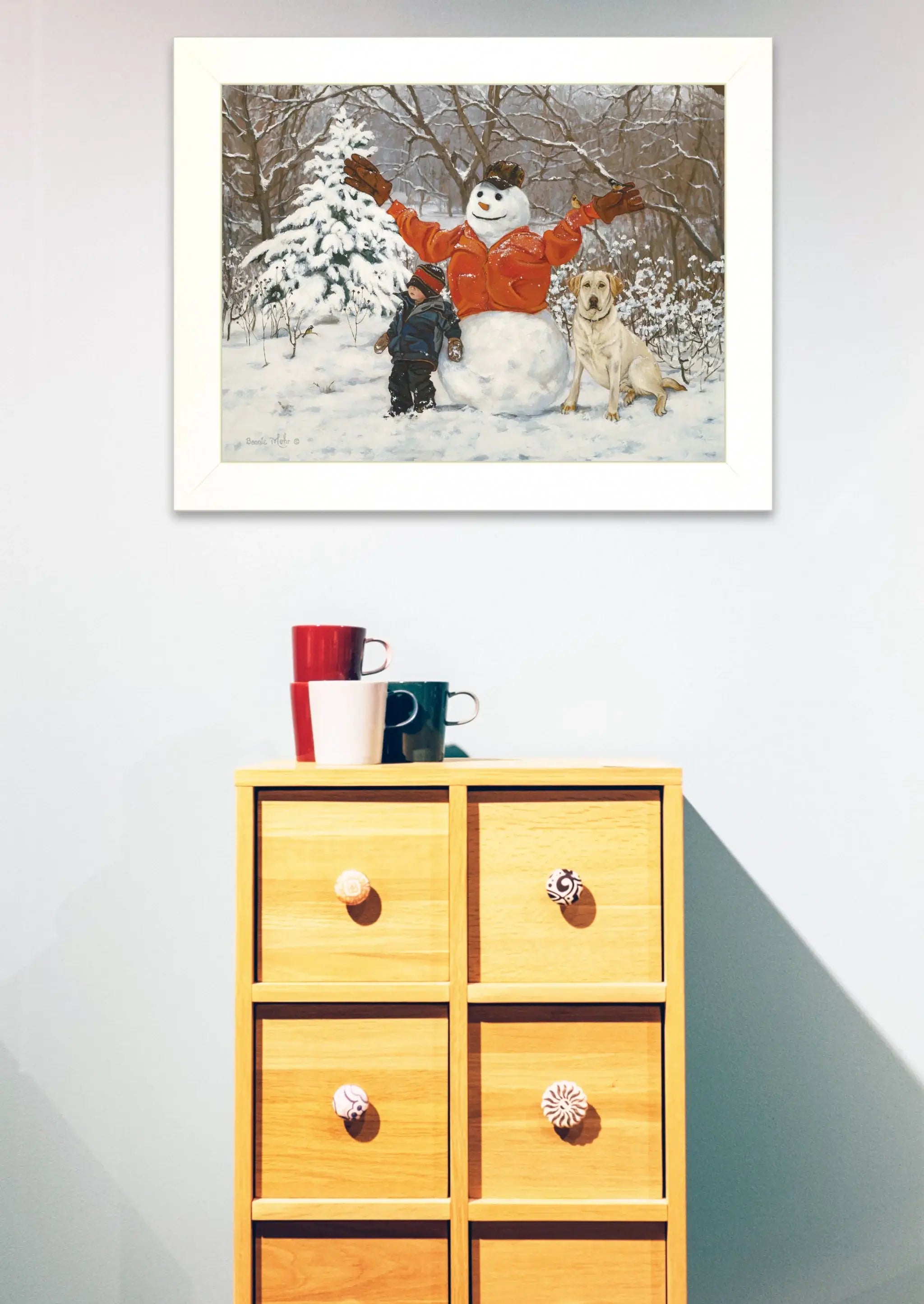 Buddies 1 White Framed Print Wall Art - Homeroots - Flyclothing LLC
