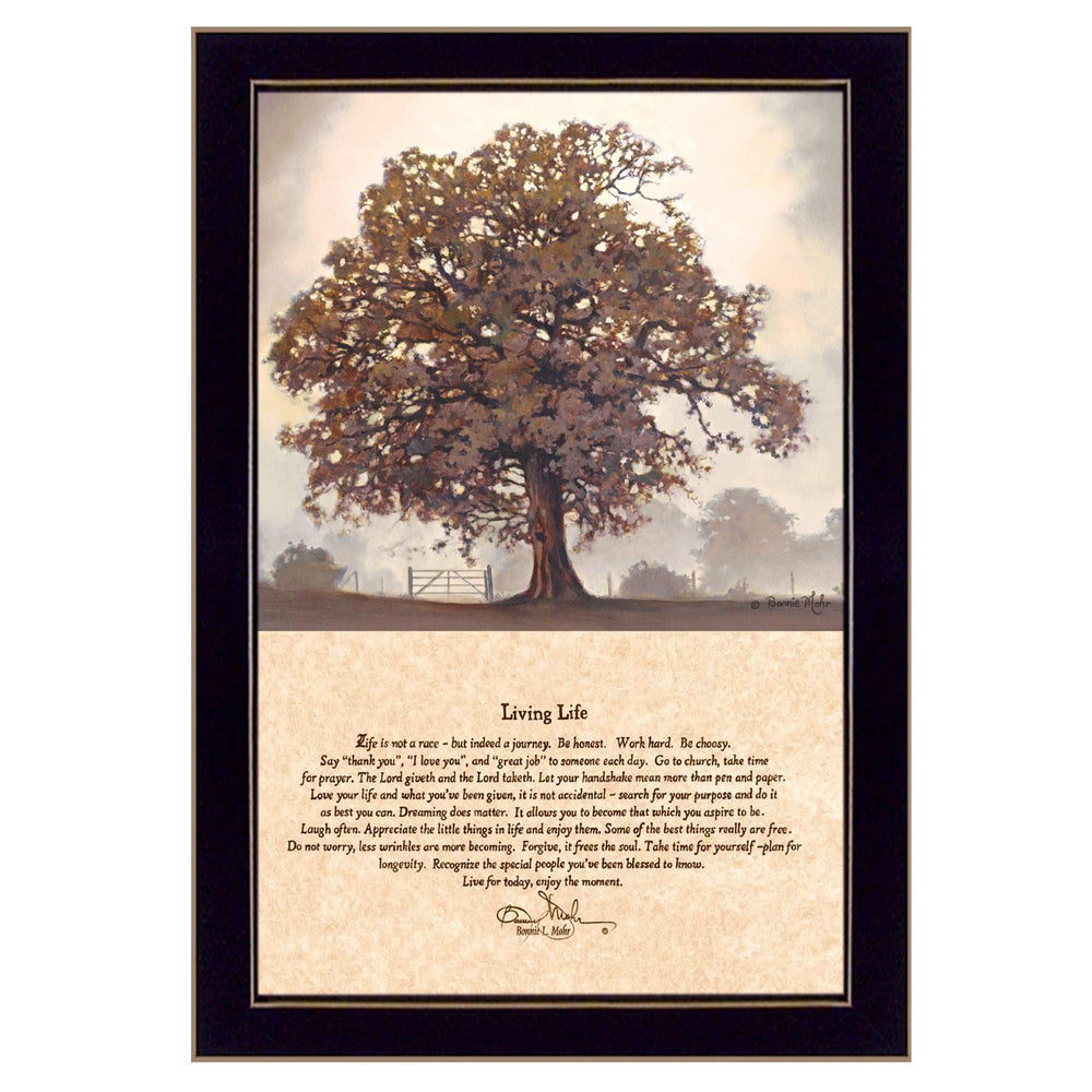 Living Life Black Framed Print Wall Art - Homeroots - Flyclothing LLC