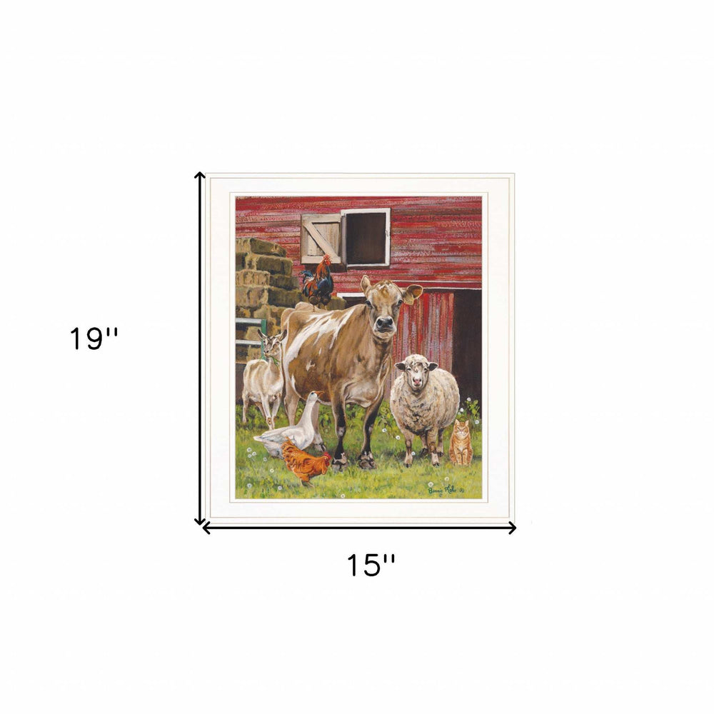 Barnyardigans White Framed Print Wall Art - Homeroots - Flyclothing LLC