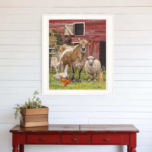 Barnyardigans White Framed Print Wall Art - Homeroots - Flyclothing LLC