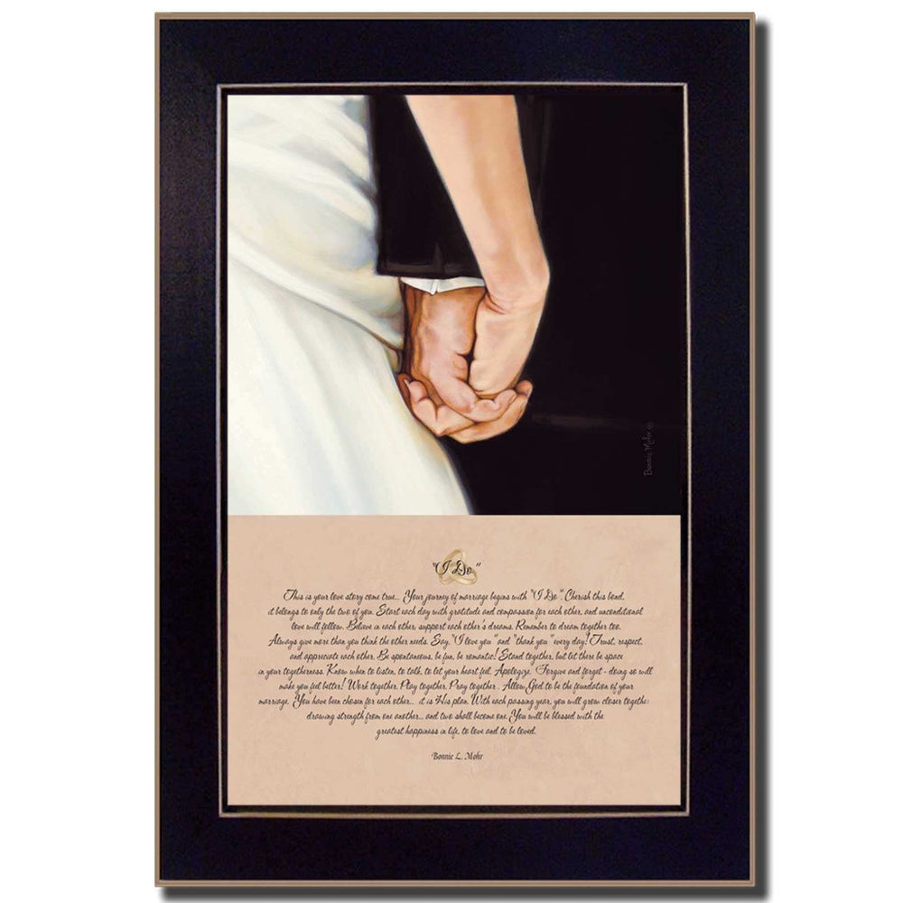 I Do Black Framed Print Wall Art - Homeroots - Flyclothing LLC