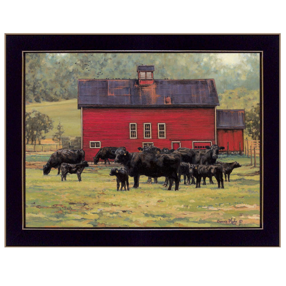By the Red Barn Black Framed Print Wall Art - Homeroots - Flyclothing LLC