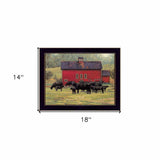 By the Red Barn Black Framed Print Wall Art - Homeroots - Flyclothing LLC