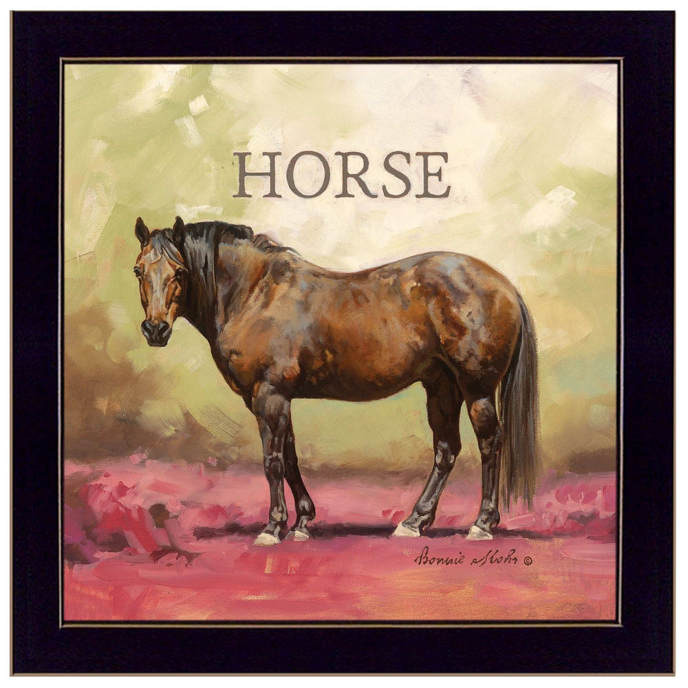 Henry the Horse Black Framed Print Wall Art - Homeroots - Flyclothing LLC