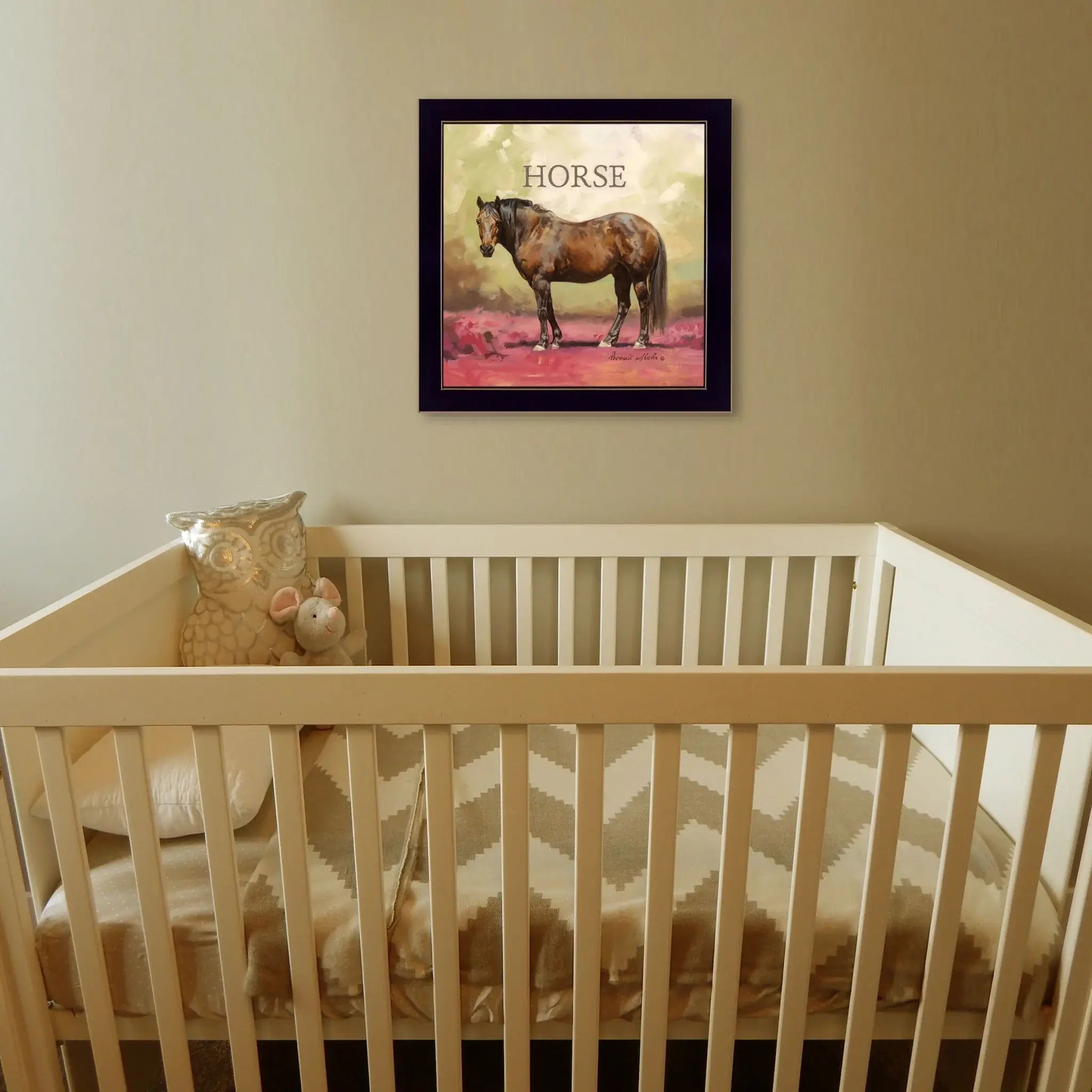 Henry the Horse Black Framed Print Wall Art - Homeroots - Flyclothing LLC