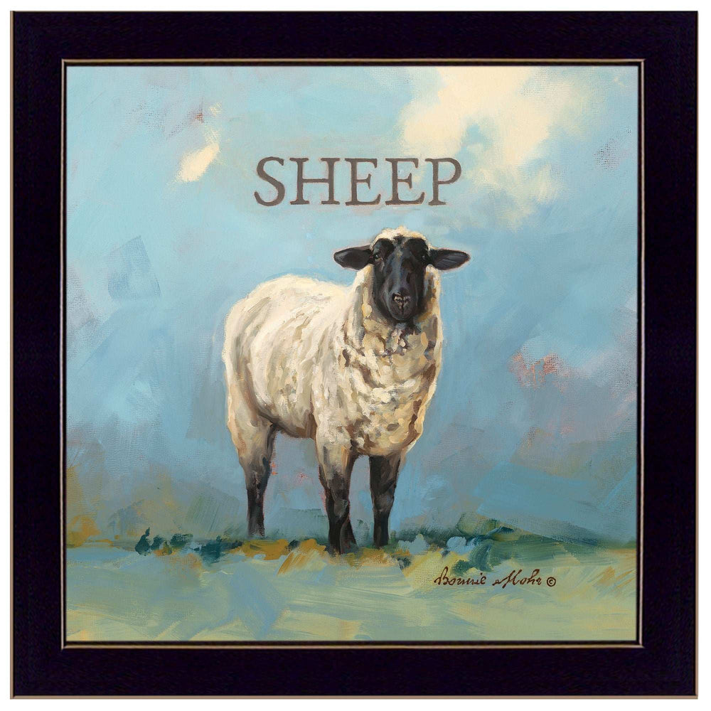 Sherlock the Sheep Black Framed Print Wall Art - Homeroots - Flyclothing LLC
