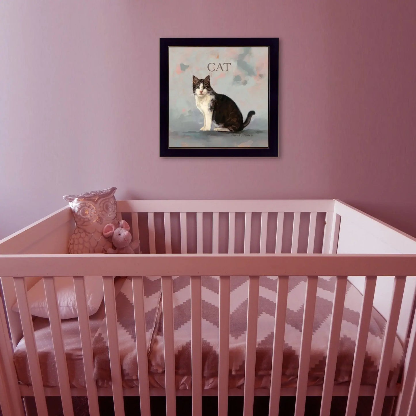 Clive the Cat Black Framed Print Wall Art - Homeroots - Flyclothing LLC