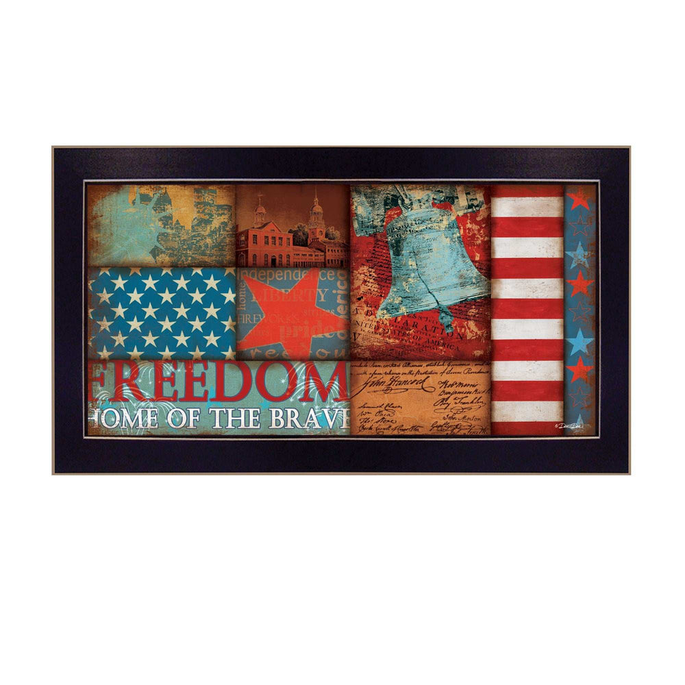 Freedom Black Framed Print Wall Art - Homeroots - Flyclothing LLC