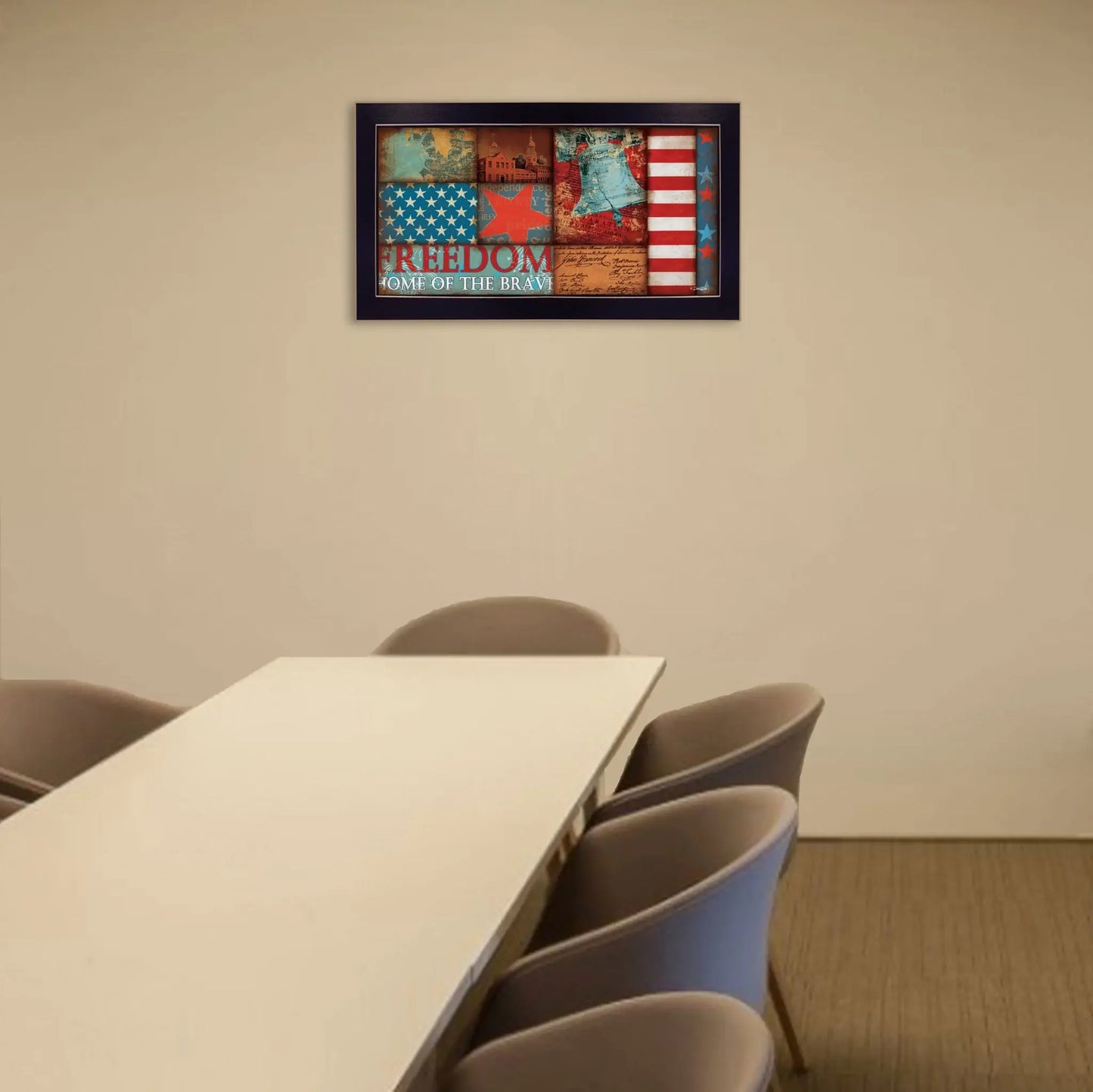 Freedom Black Framed Print Wall Art - Homeroots - Flyclothing LLC