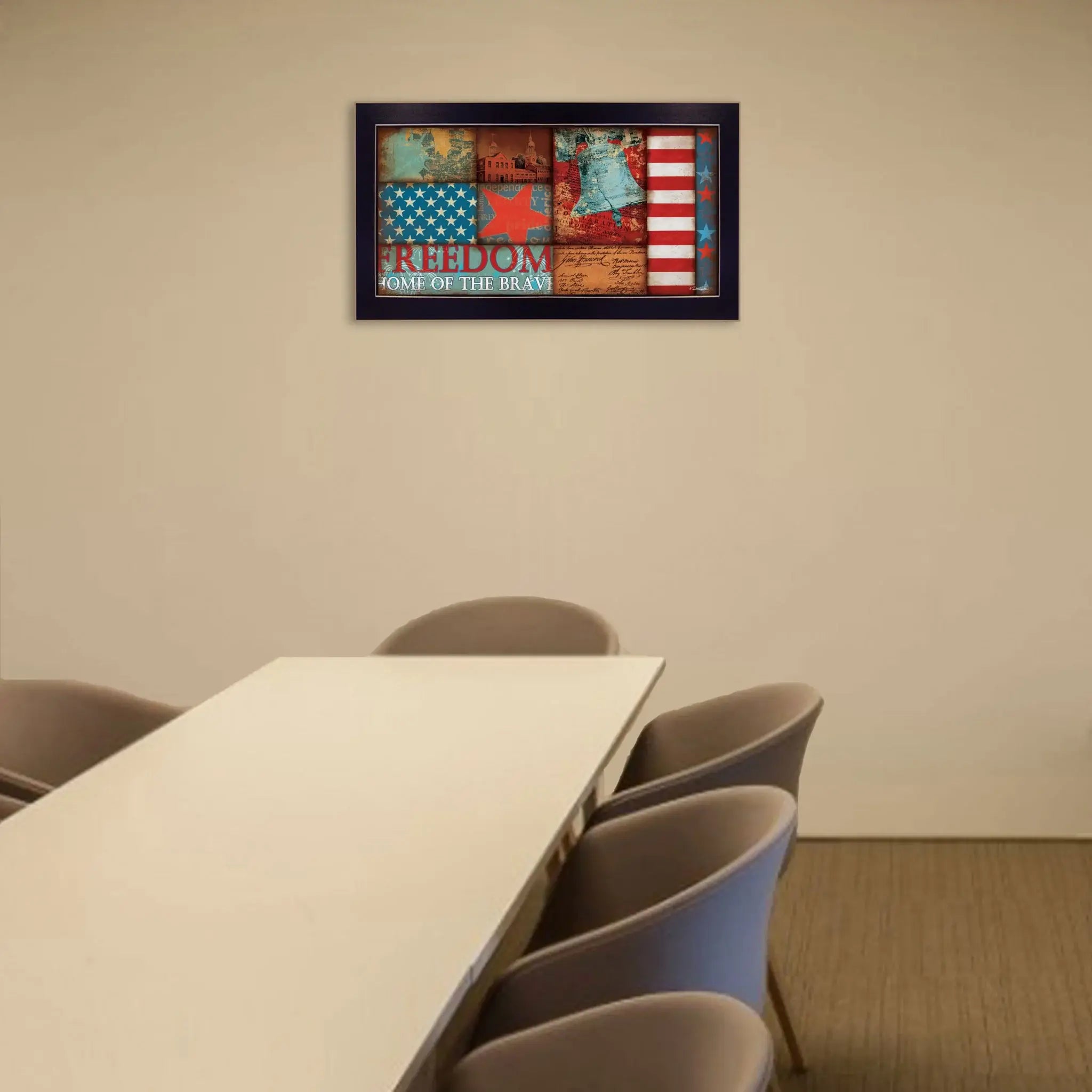 Freedom Black Framed Print Wall Art - Homeroots - Flyclothing LLC