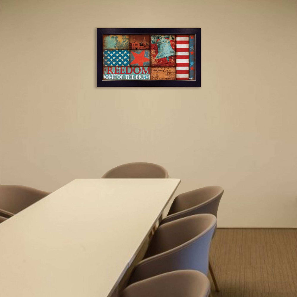 Freedom Black Framed Print Wall Art - Homeroots - Flyclothing LLC